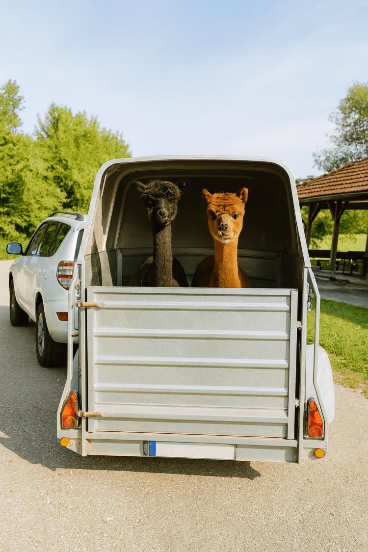 Unsere Alpakas kommen zu Eurem Event! 3 Ankunft bei euch