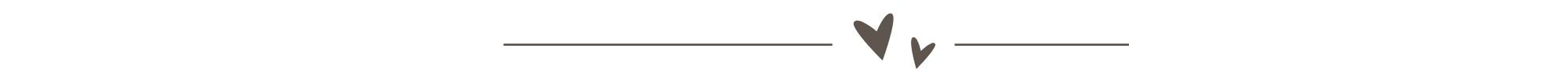Herzlinie Zierlinie mit Herzsymbol