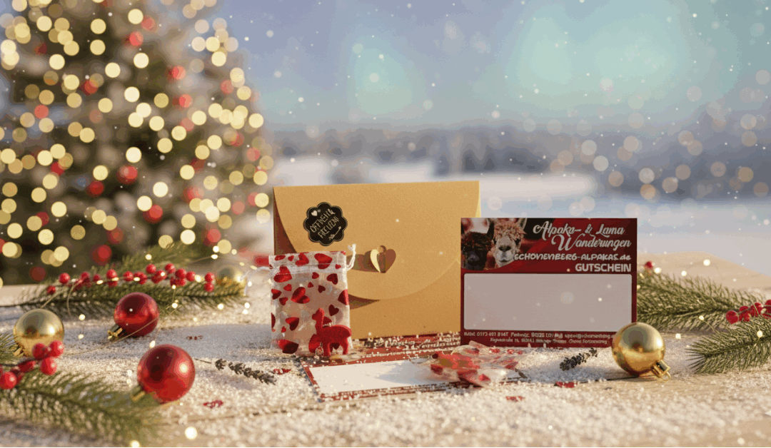 🎄 Weih­nach­ten vor der Tür: War­um ein Alpa­ka-Gut­schein das schöns­te Geschenk ist