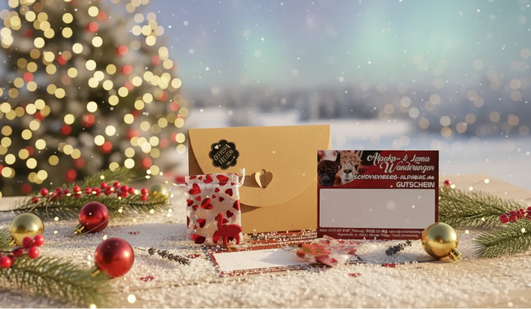 Alpaka Blog 2 🎄 Weihnachten steht vor der Tür: Warum ein Alpaka-Gutschein das schönste Geschenk ist